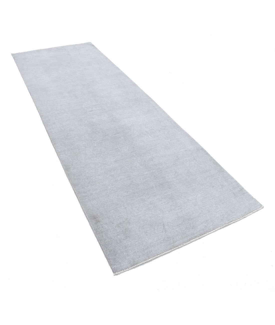 Overdye 3'2'' X 9'0'' Hand-Knotted Wool Rug 3'2'' x 9'0'' (95 X 270) / Grey / Grey