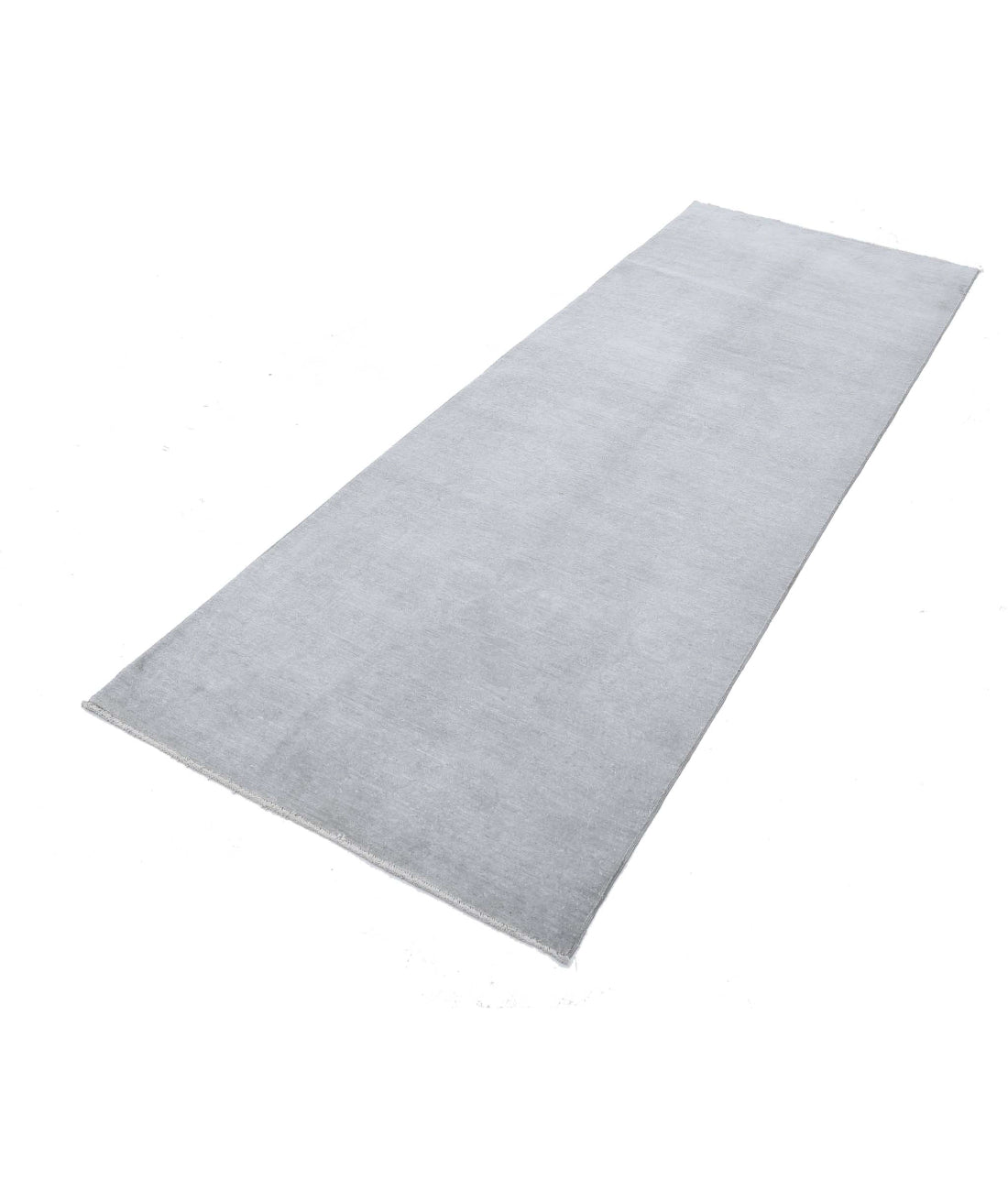 Overdye 3'2'' X 9'0'' Hand-Knotted Wool Rug 3'2'' x 9'0'' (95 X 270) / Grey / Grey