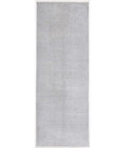 Overdye 3'2'' X 9'0'' Hand-Knotted Wool Rug 3'2'' x 9'0'' (95 X 270) / Grey / Grey