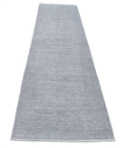 Overdye 2'10'' X 9'9'' Hand-Knotted Wool Rug 2'10'' x 9'9'' (85 X 293) / Grey / N/A