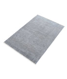 Overdye 2'7'' X 4'0'' Hand-Knotted Wool Rug 2'7'' x 4'0'' (78 X 120) / Grey / Grey