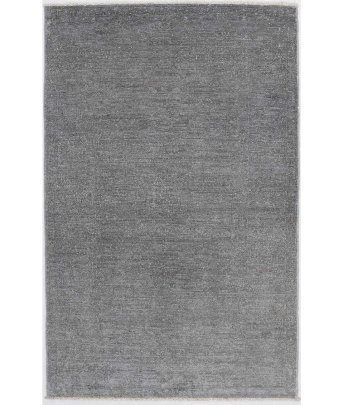 Overdye 2'7'' X 4'0'' Hand-Knotted Wool Rug 2'7'' x 4'0'' (78 X 120) / Grey / Grey