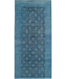 Overdye 9'9'' X 25'0'' Hand-Knotted Wool Rug 9'9'' x 25'0'' (293 X 750) / Teal / N/A