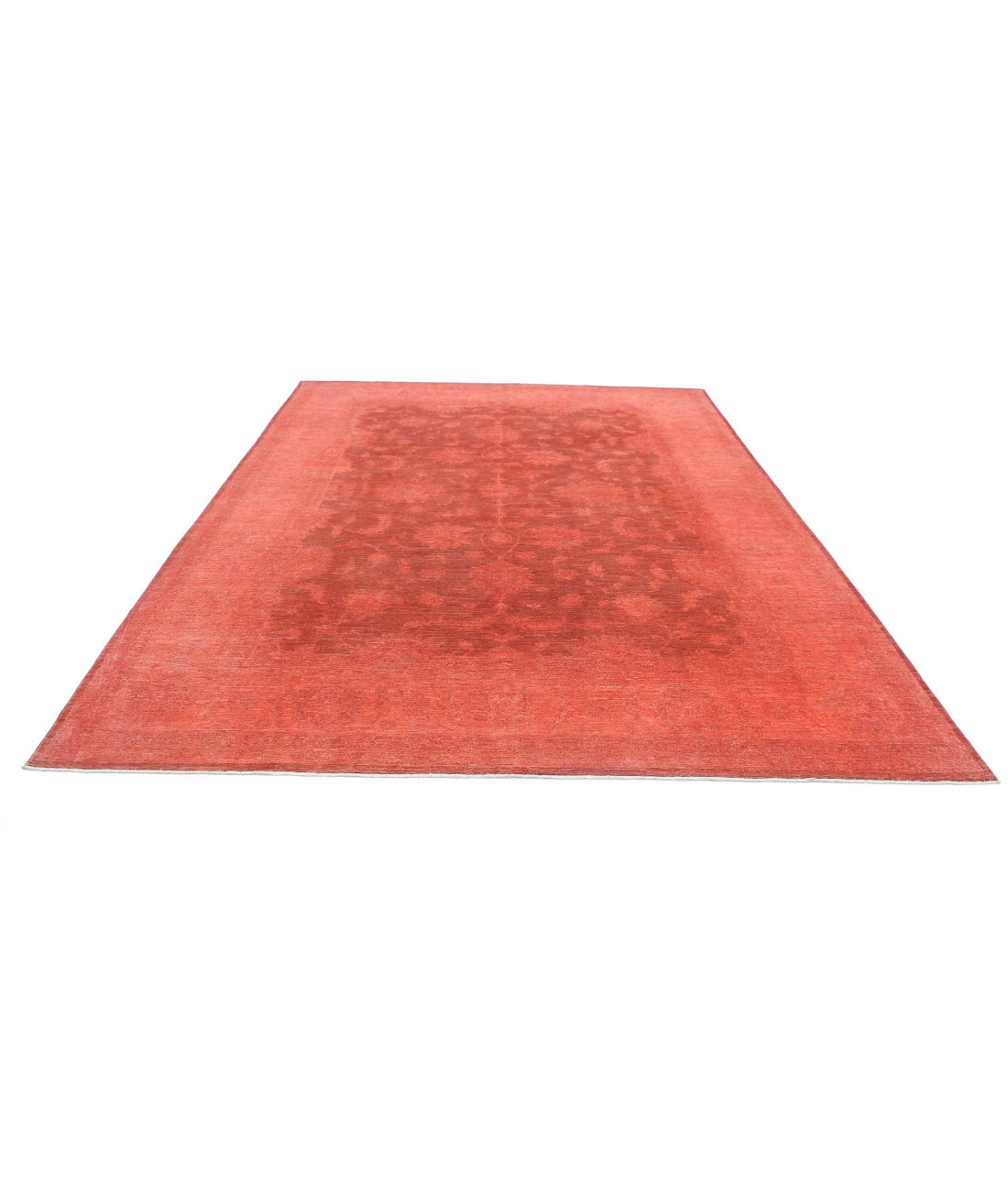 Overdye 8' 8" X 11' 6" Hand-Knotted Wool Rug 8' 8" X 11' 6" (264 X 351) / Red / N/A