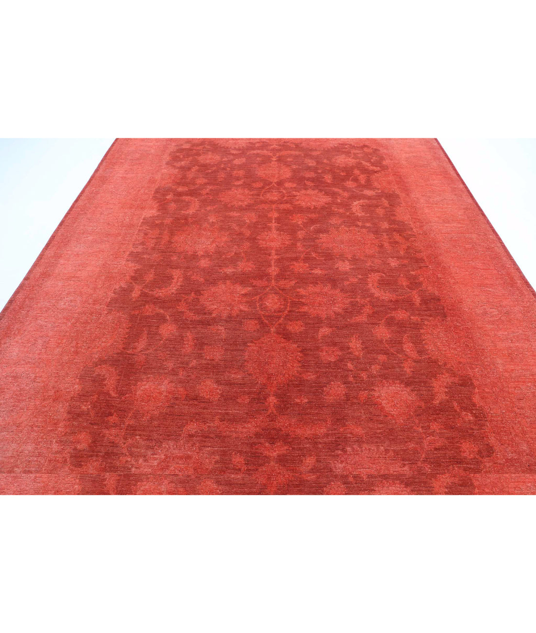 Overdye 8' 8" X 11' 6" Hand-Knotted Wool Rug 8' 8" X 11' 6" (264 X 351) / Red / N/A