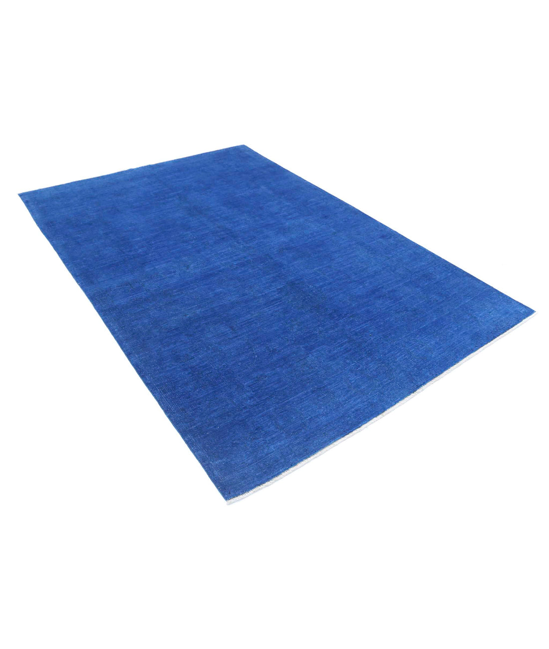 Overdye 5'6'' X 8'0'' Hand-Knotted Wool Rug 5'6'' x 8'0'' (165 X 240) / Blue / Blue