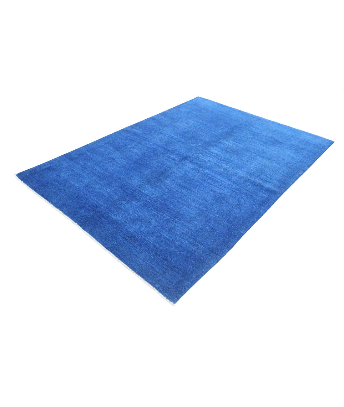 Overdye 5'6'' X 8'0'' Hand-Knotted Wool Rug 5'6'' x 8'0'' (165 X 240) / Blue / Blue