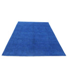 Overdye 5'6'' X 8'0'' Hand-Knotted Wool Rug 5'6'' x 8'0'' (165 X 240) / Blue / Blue