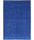 Overdye 5'6'' X 8'0'' Hand-Knotted Wool Rug 5'6'' x 8'0'' (165 X 240) / Blue / Blue