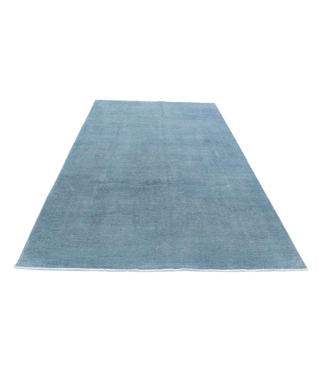 Overdye 5'11'' X 9'5'' Hand-Knotted Wool Rug 5'11'' x 9'5'' (178 X 283) / Blue / N/A