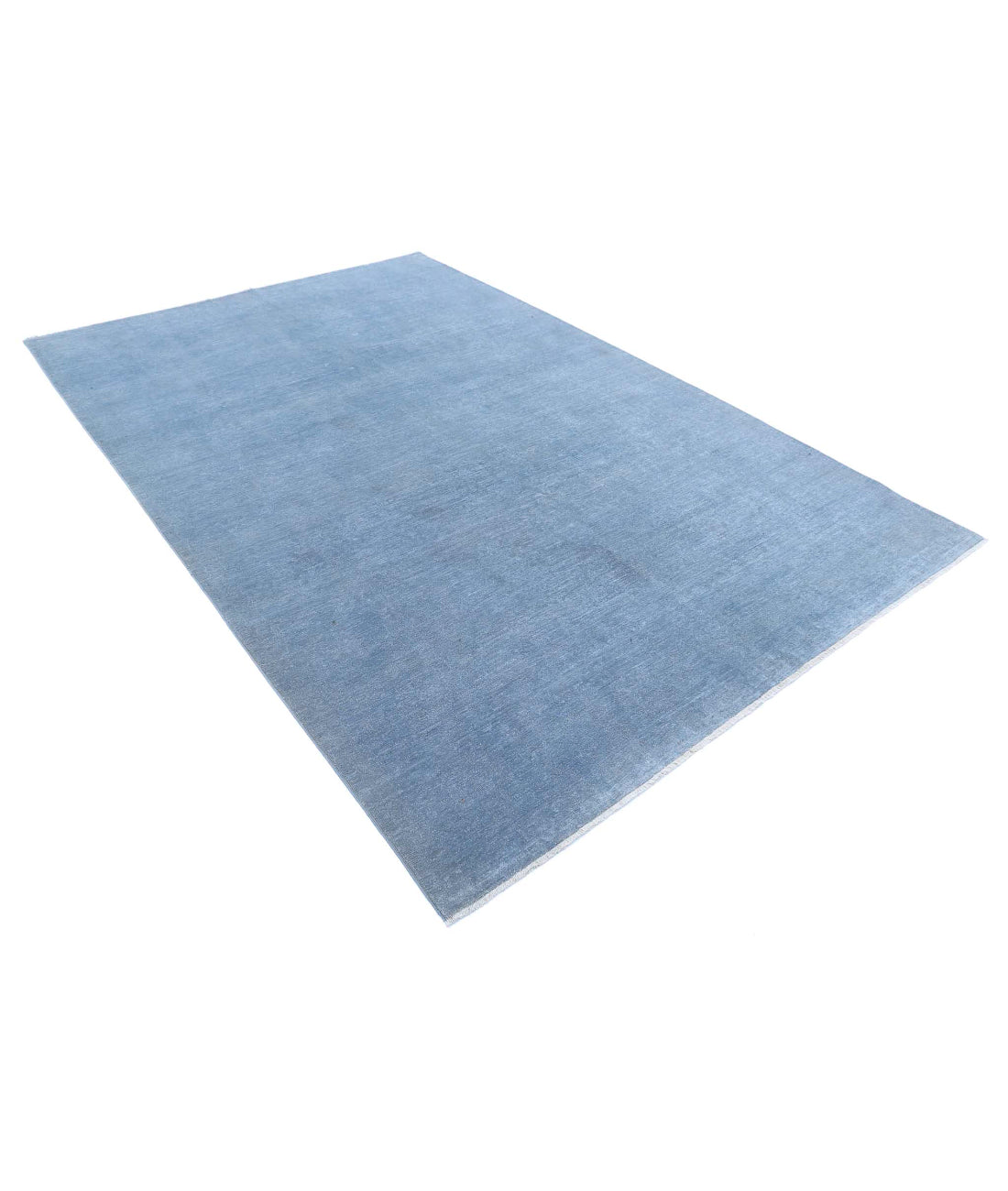 Overdye 6'7'' X 9'10'' Hand-Knotted Wool Rug 6'7'' x 9'10'' (198 X 295) / Blue / Blue