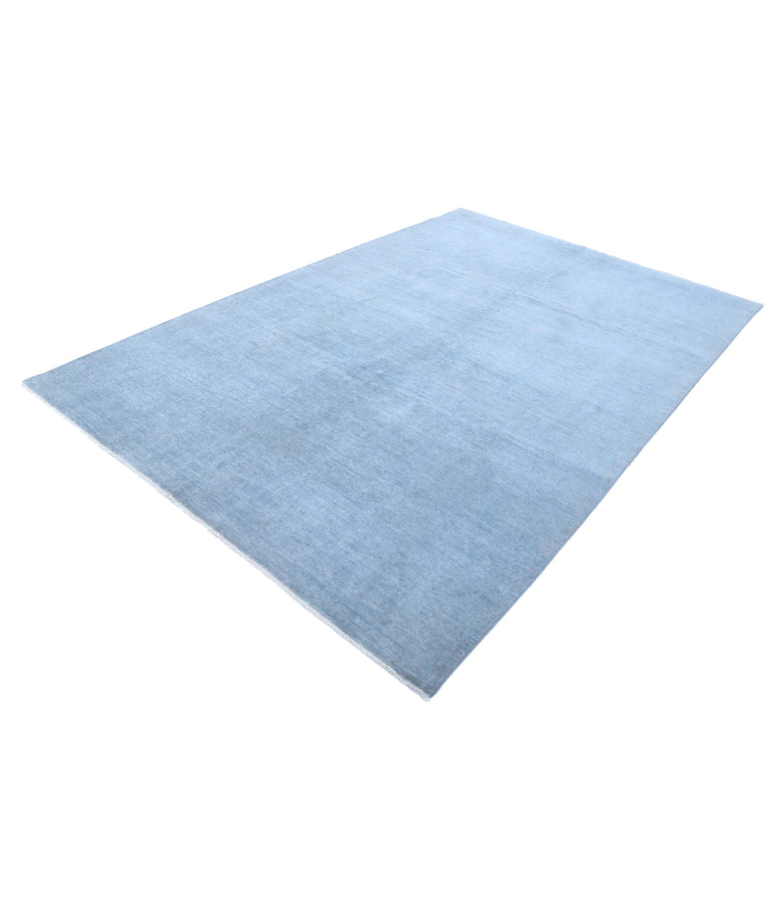 Overdye 6'7'' X 9'10'' Hand-Knotted Wool Rug 6'7'' x 9'10'' (198 X 295) / Blue / Blue