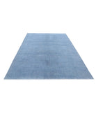 Overdye 6'7'' X 9'10'' Hand-Knotted Wool Rug 6'7'' x 9'10'' (198 X 295) / Blue / Blue