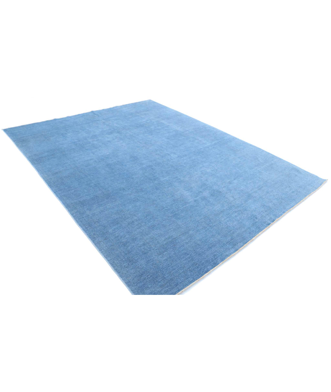 Overdye 8'1'' X 10'0'' Hand-Knotted Wool Rug 8'1'' x 10'0'' (243 X 300) / Blue / Blue