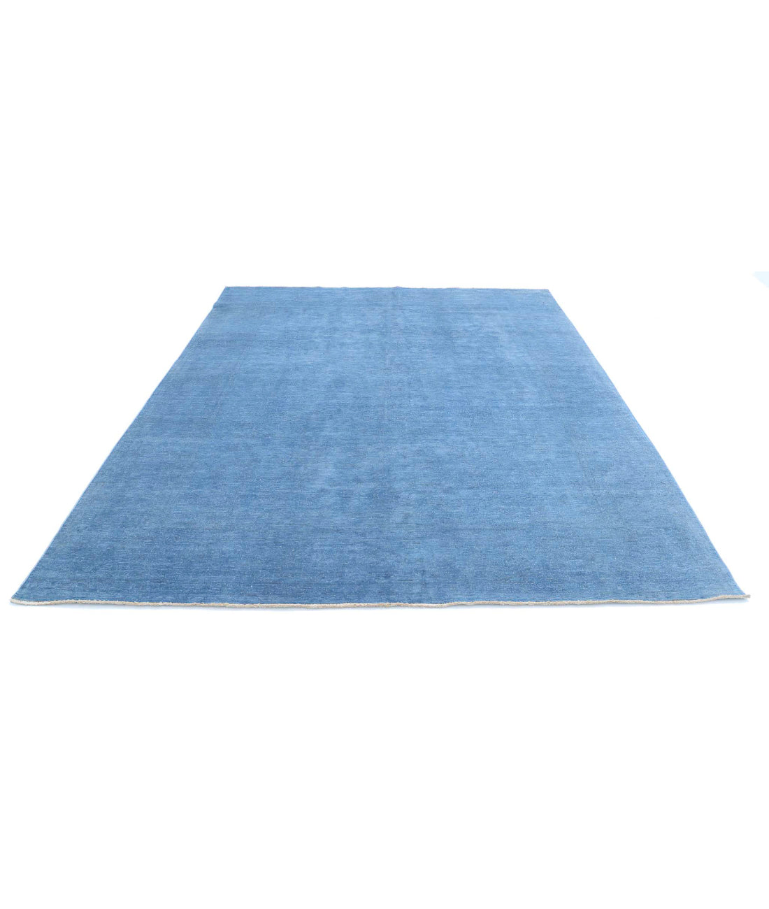 Overdye 8'1'' X 10'0'' Hand-Knotted Wool Rug 8'1'' x 10'0'' (243 X 300) / Blue / Blue