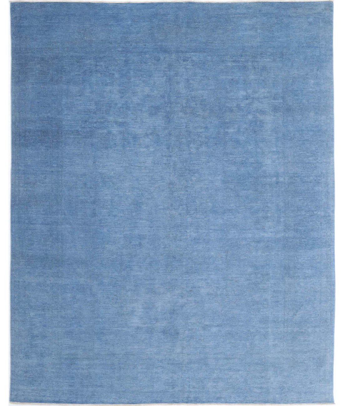 Overdye 8'1'' X 10'0'' Hand-Knotted Wool Rug 8'1'' x 10'0'' (243 X 300) / Blue / Blue