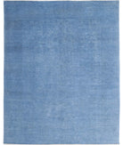 Overdye 8'1'' X 10'0'' Hand-Knotted Wool Rug 8'1'' x 10'0'' (243 X 300) / Blue / Blue