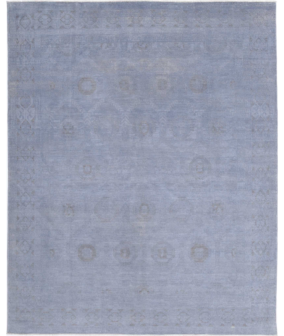 Overdye 7'10'' X 9'9'' Hand-Knotted Wool Rug 7'10'' x 9'9'' (235 X 293) / Grey / Grey