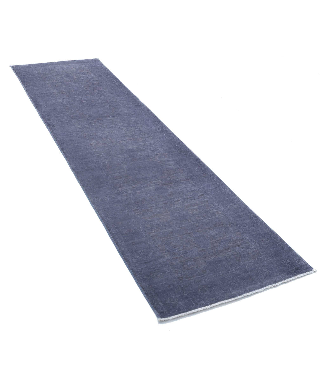 Overdye 2'6'' X 9'6'' Hand-Knotted Wool Rug 2'6'' x 9'6'' (75 X 285) / Grey / Grey