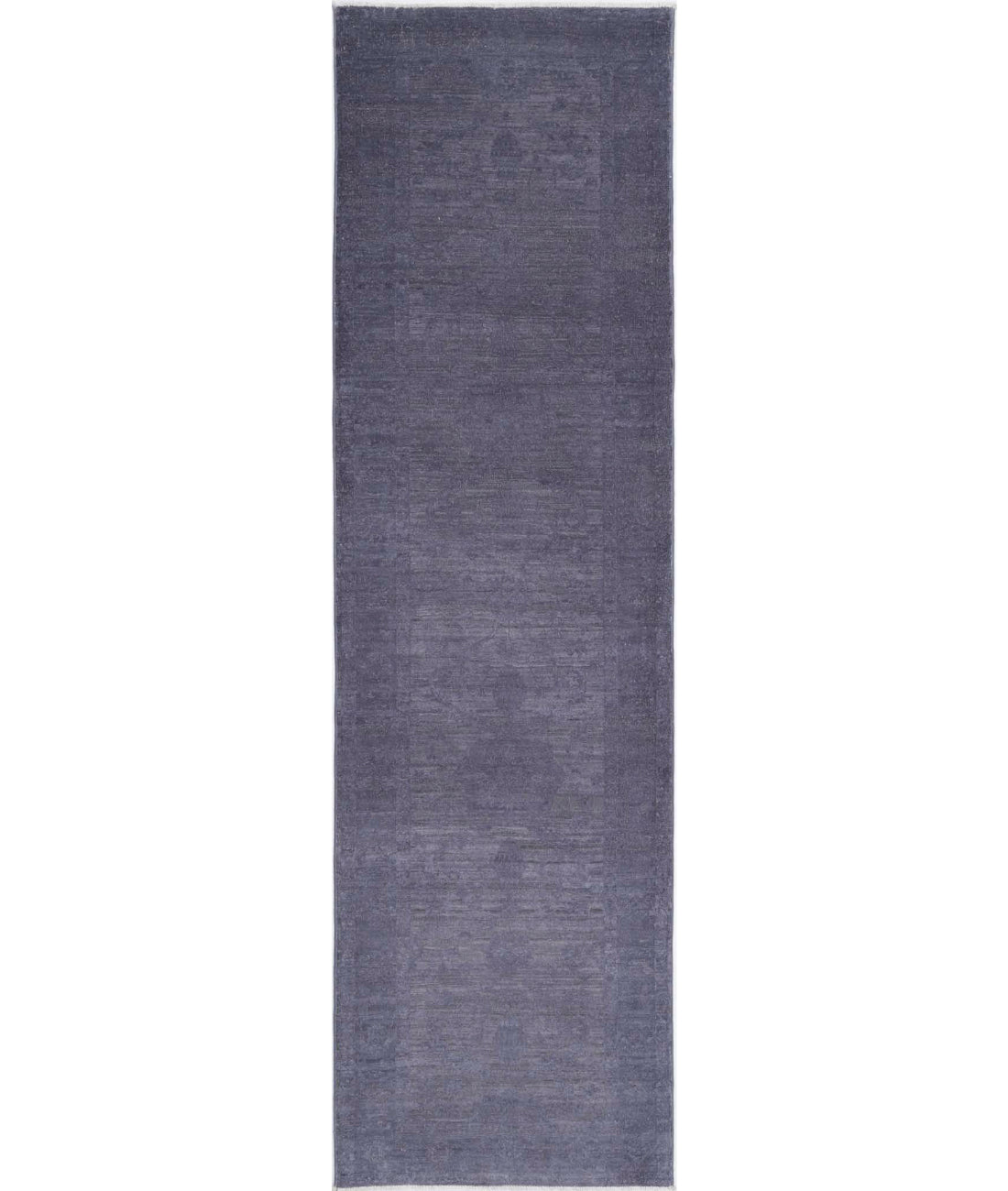 Overdye 2'6'' X 9'6'' Hand-Knotted Wool Rug 2'6'' x 9'6'' (75 X 285) / Grey / Grey