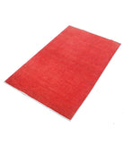 Overdye 2'7'' X 4'2'' Hand-Knotted Wool Rug 2'7'' x 4'2'' (78 X 125) / Red / N/A