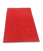 Overdye 2'7'' X 4'2'' Hand-Knotted Wool Rug 2'7'' x 4'2'' (78 X 125) / Red / N/A