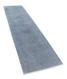 Overdye 2'7'' X 10'0'' Hand-Knotted Wool Rug 2'7'' x 10'0'' (78 X 300) / Grey / Grey