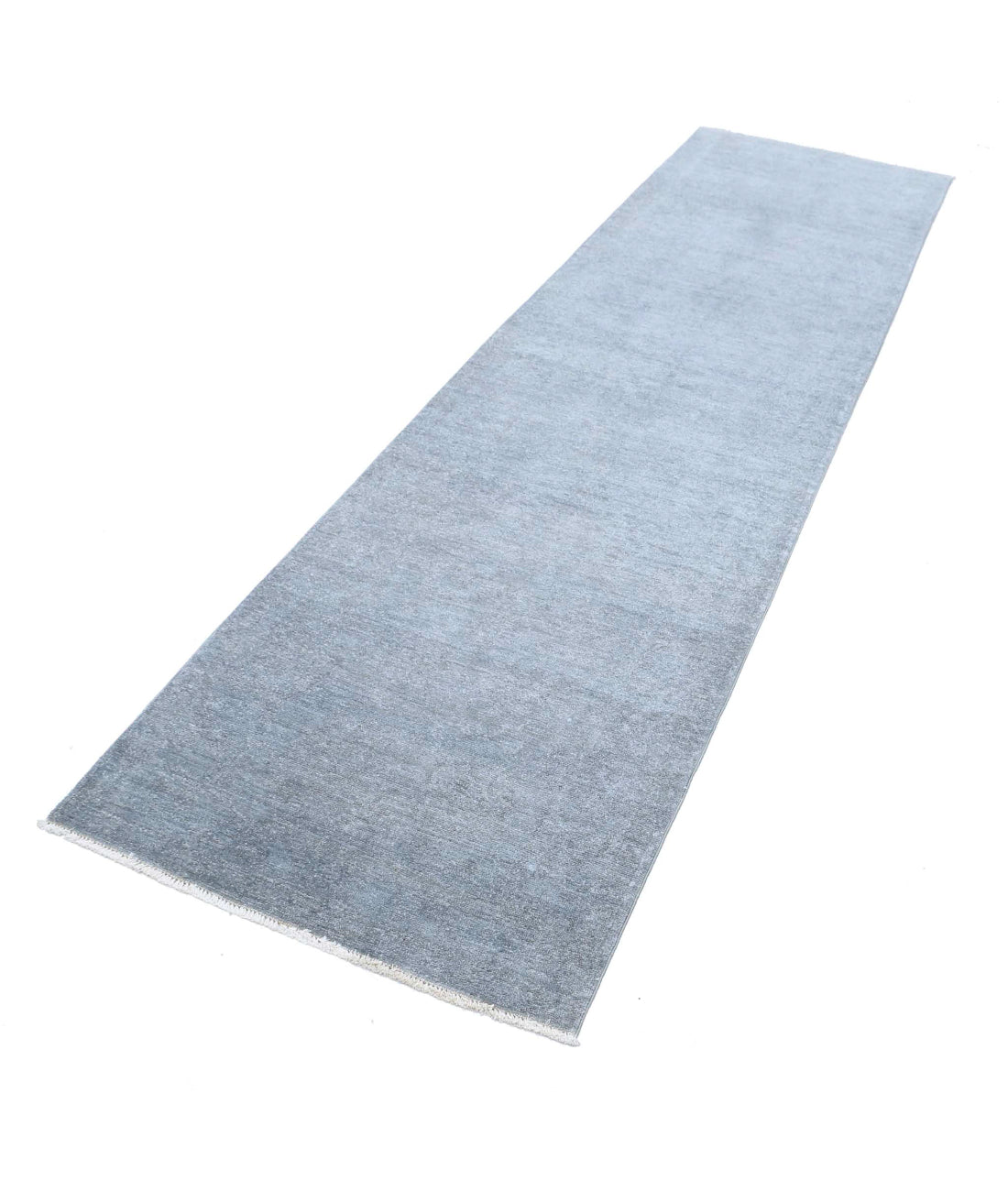 Overdye 2'7'' X 10'0'' Hand-Knotted Wool Rug 2'7'' x 10'0'' (78 X 300) / Grey / Grey