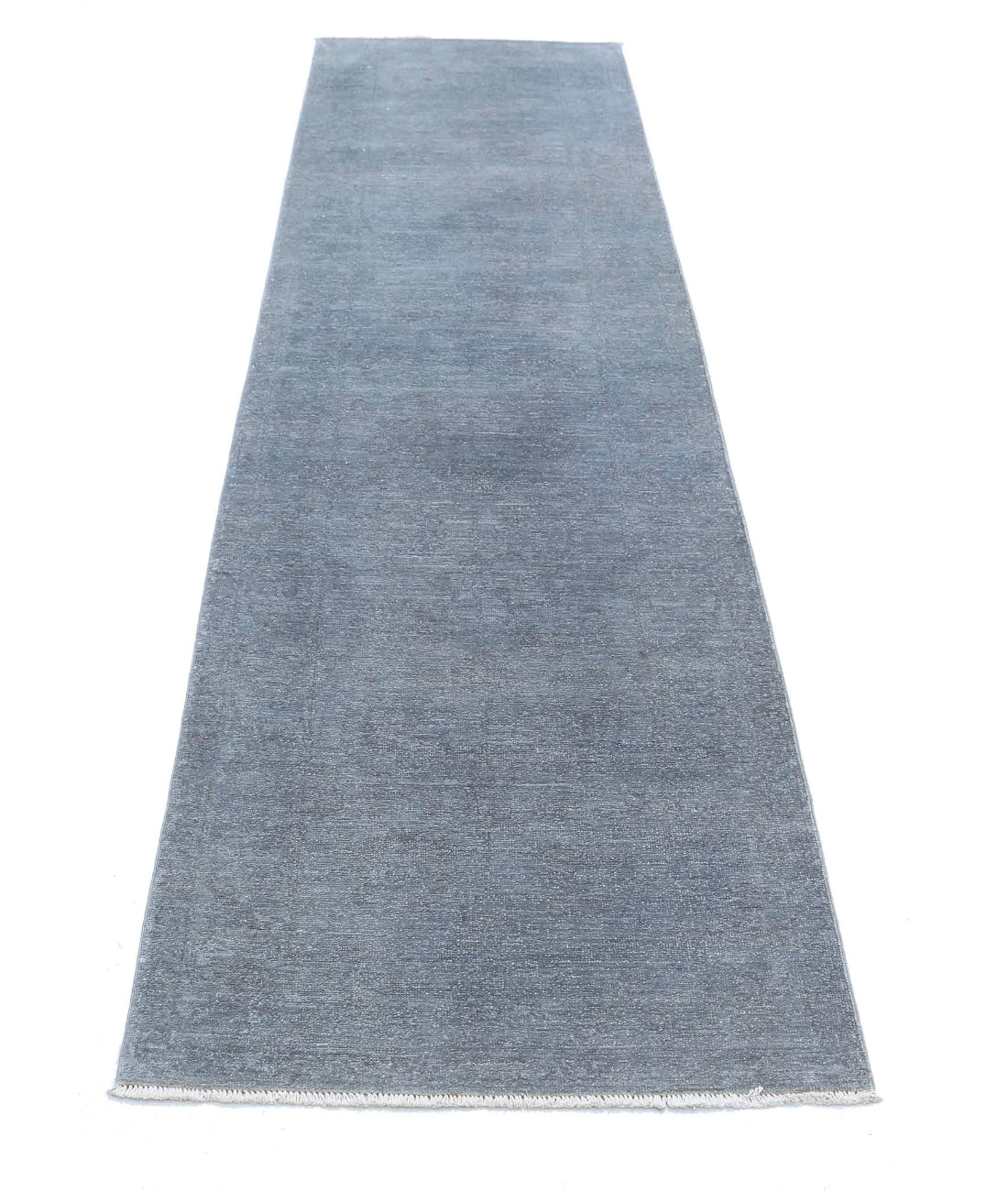 Overdye 2'7'' X 10'0'' Hand-Knotted Wool Rug 2'7'' x 10'0'' (78 X 300) / Grey / Grey