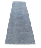 Overdye 2'7'' X 10'0'' Hand-Knotted Wool Rug 2'7'' x 10'0'' (78 X 300) / Grey / Grey