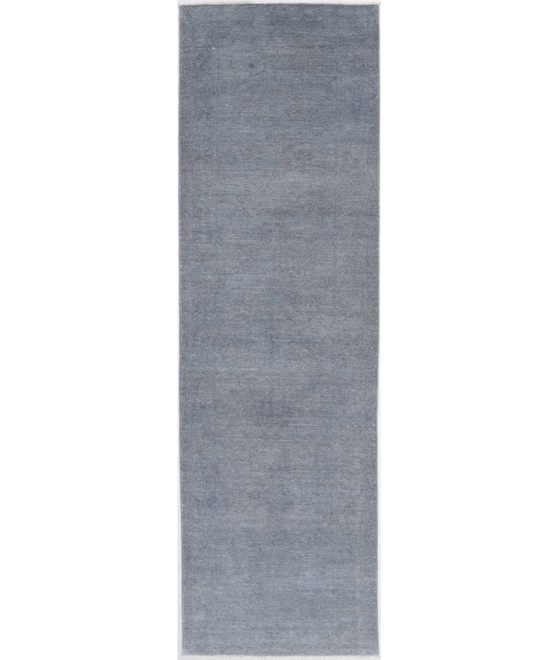 Overdye 2'7'' X 10'0'' Hand-Knotted Wool Rug 2'7'' x 10'0'' (78 X 300) / Grey / Grey