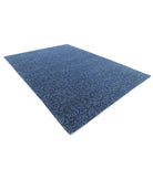 Overdye 8'10'' X 11'9'' Hand-Knotted Wool Rug 8'10'' x 11'9'' (265 X 353) / Blue / Black