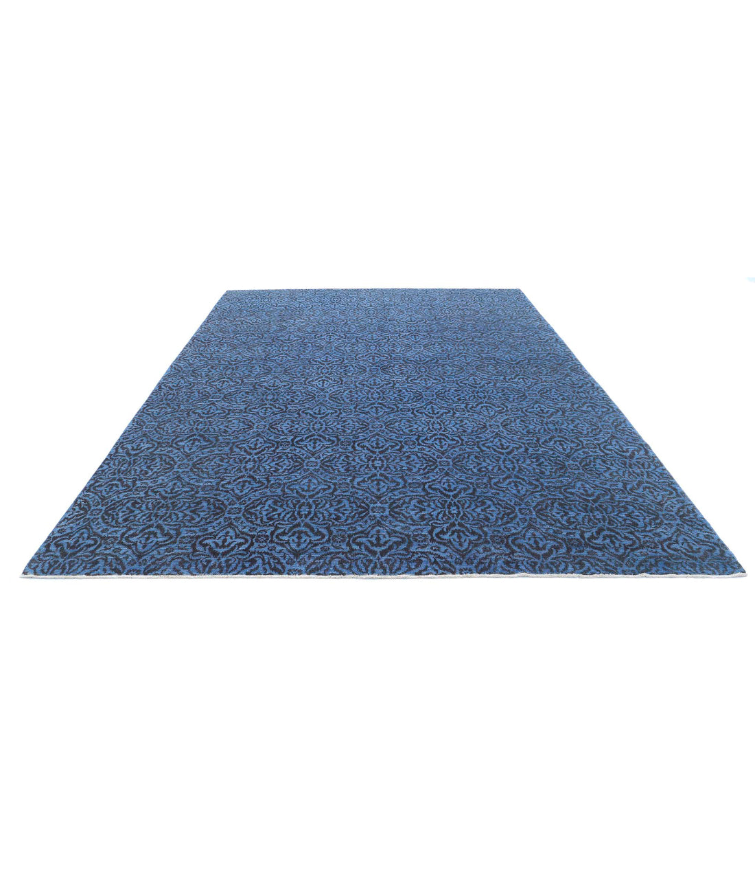 Overdye 8'10'' X 11'9'' Hand-Knotted Wool Rug 8'10'' x 11'9'' (265 X 353) / Blue / Black