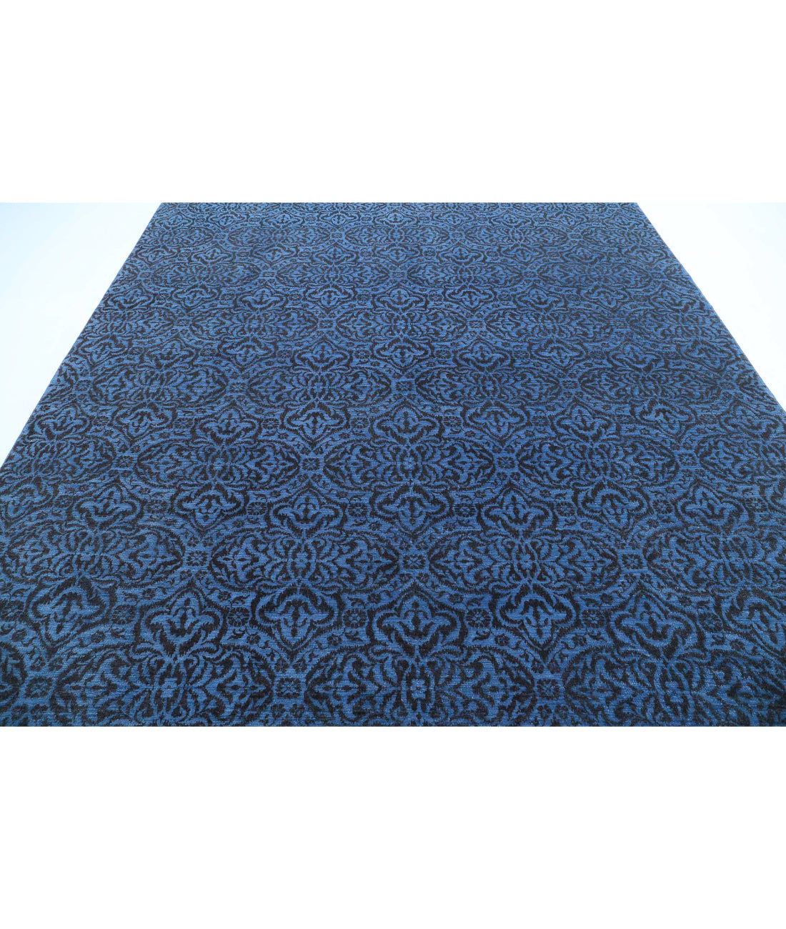 Overdye 8'10'' X 11'9'' Hand-Knotted Wool Rug 8'10'' x 11'9'' (265 X 353) / Blue / Black