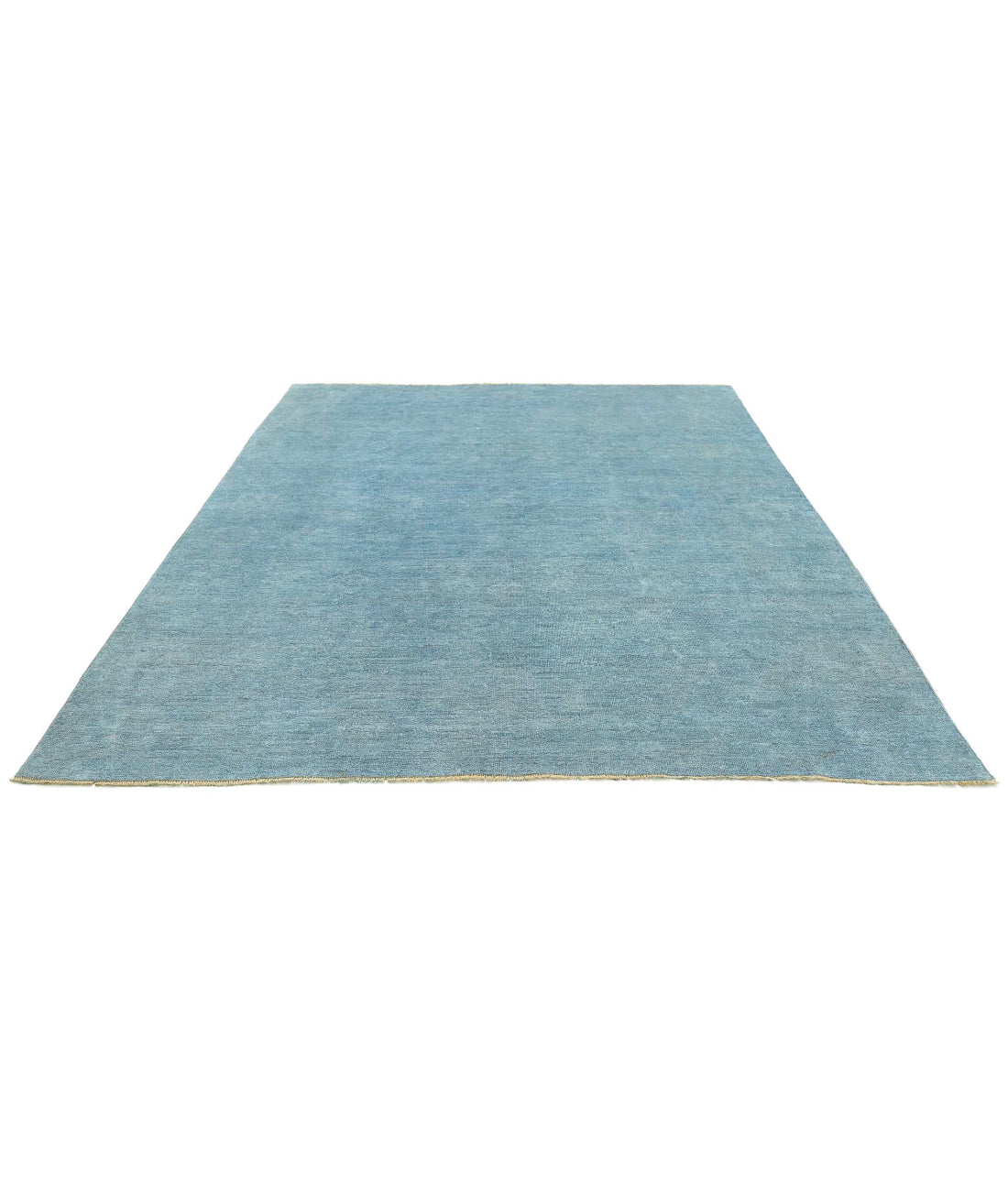 Overdye 8'5'' X 9'6'' Hand-Knotted Wool Rug 8'5'' x 9'6'' (253 X 285) / Blue / Blue