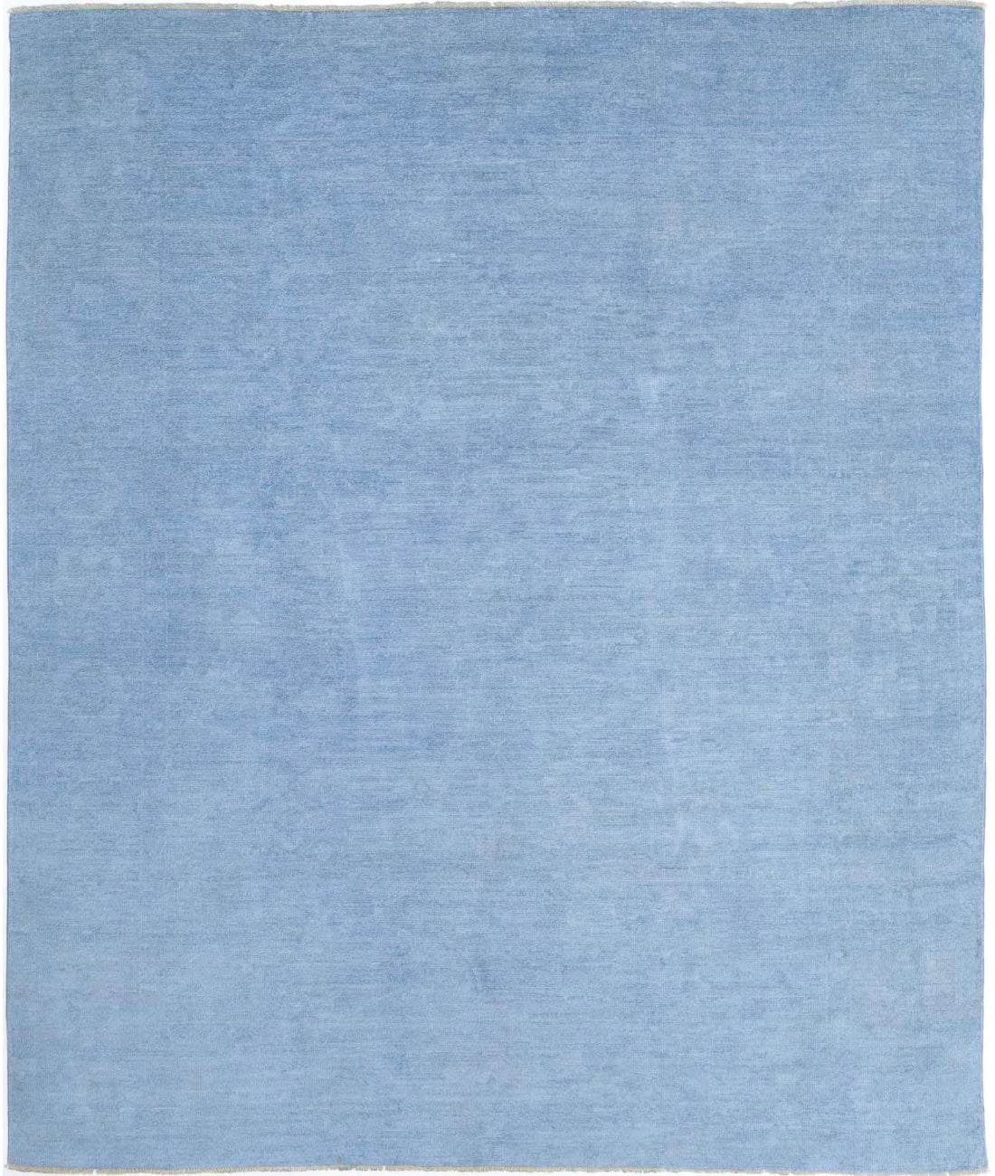 Overdye 8'5'' X 9'6'' Hand-Knotted Wool Rug 8'5'' x 9'6'' (253 X 285) / Blue / Blue