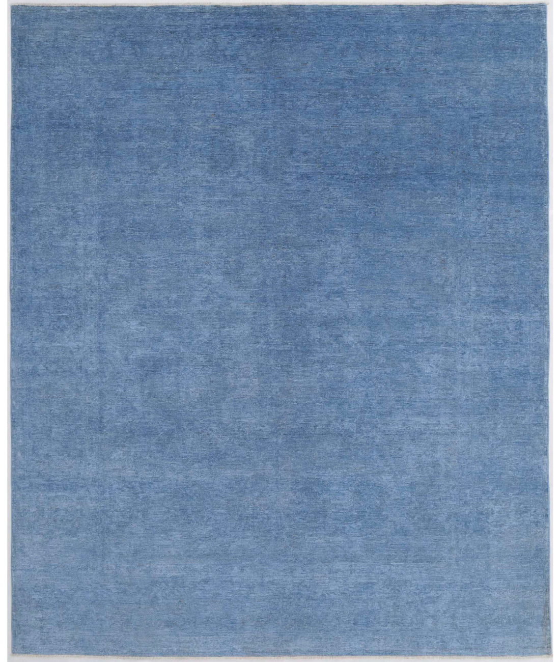 Overdye 8'0'' X 9'9'' Hand-Knotted Wool Rug 8'0'' x 9'9'' (240 X 293) / Blue / N/A