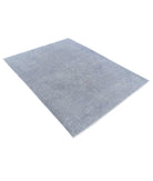 Overdye 4'7'' X 6'1'' Hand-Knotted Wool Rug 4'7'' x 6'1'' (138 X 183) / Grey / Grey