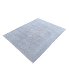 Overdye 4'7'' X 6'1'' Hand-Knotted Wool Rug 4'7'' x 6'1'' (138 X 183) / Grey / Grey