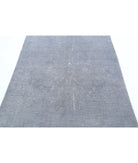 Overdye 4'7'' X 6'1'' Hand-Knotted Wool Rug 4'7'' x 6'1'' (138 X 183) / Grey / Grey