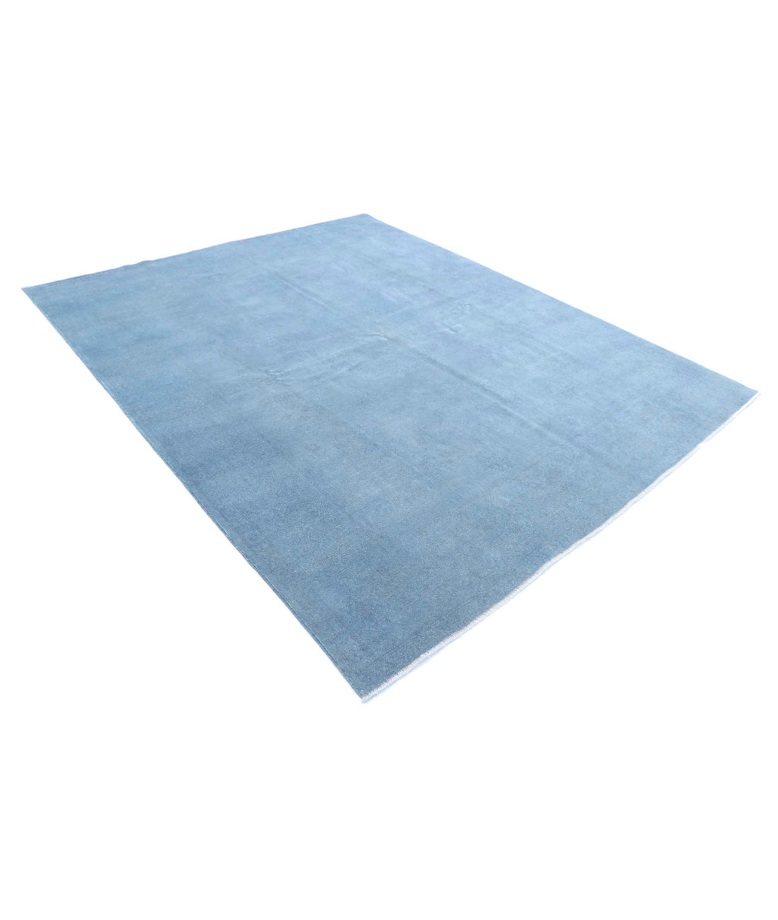 Overdye 7'8'' X 9'5'' Hand-Knotted Wool Rug 7'8'' x 9'5'' (230 X 283) / Blue / Blue