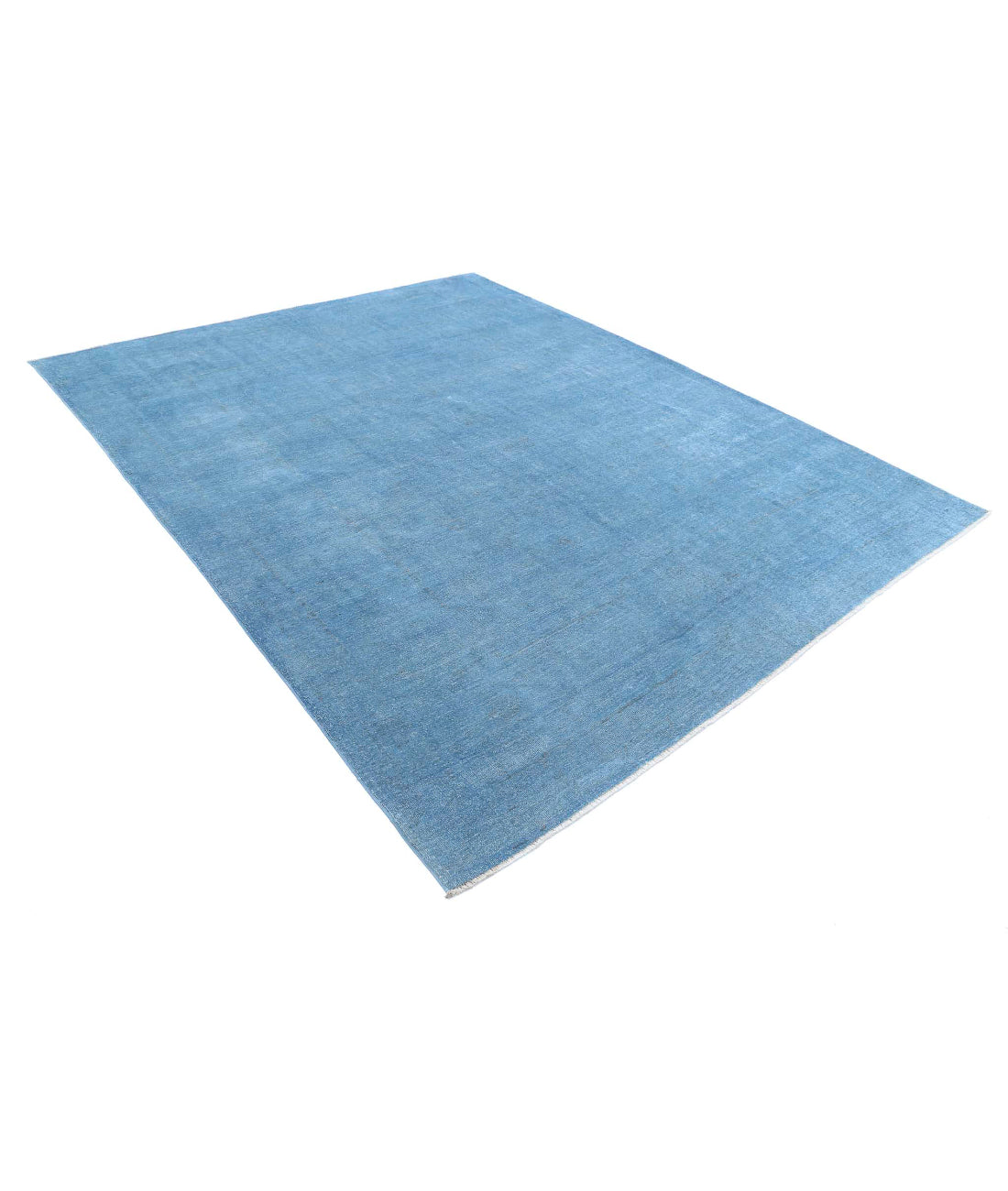 Overdye 7'11'' X 9'8'' Hand-Knotted Wool Rug 7'11'' x 9'8'' (238 X 290) / Blue / Blue