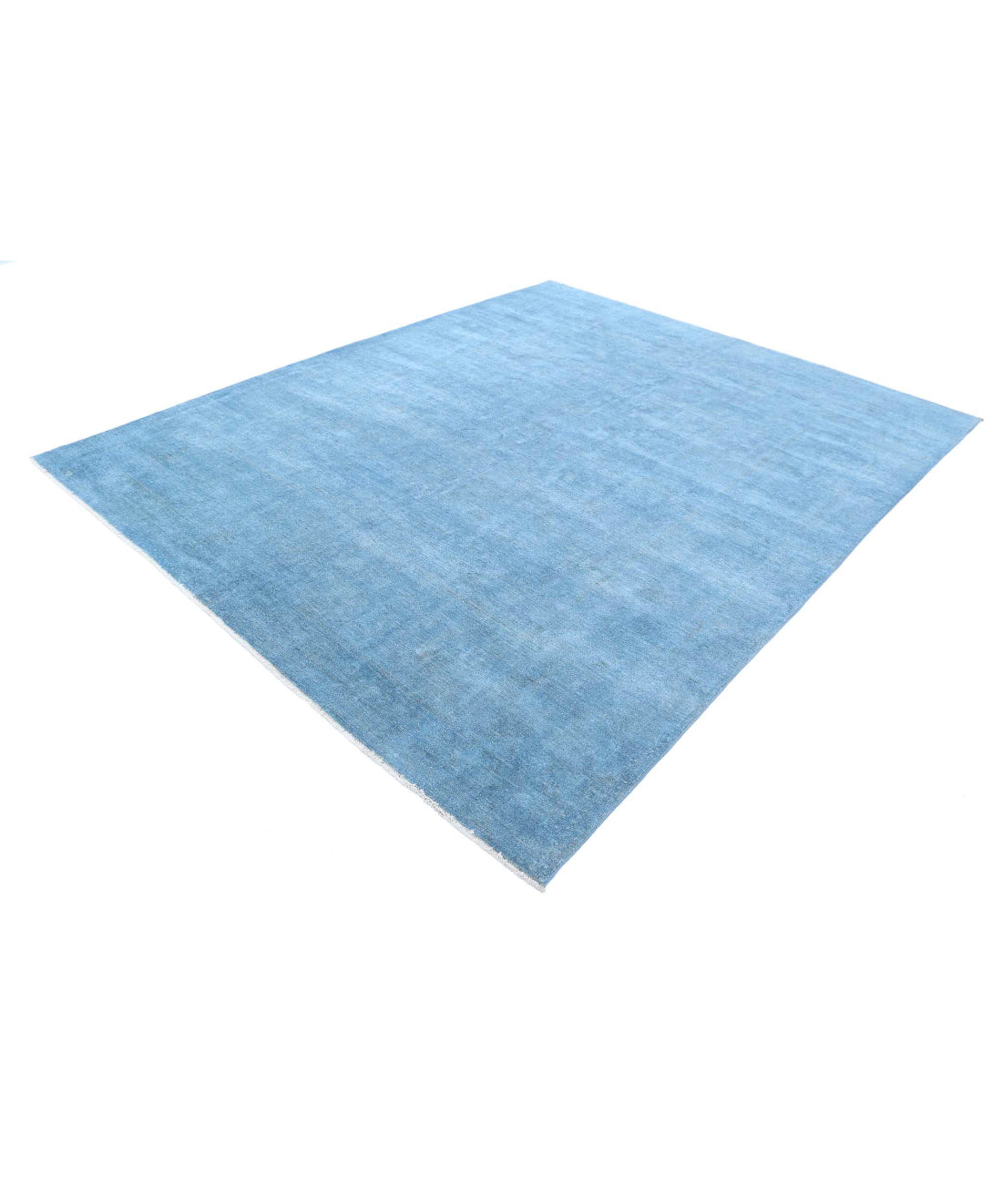 Overdye 7'11'' X 9'8'' Hand-Knotted Wool Rug 7'11'' x 9'8'' (238 X 290) / Blue / Blue