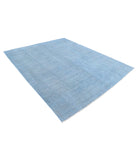 Overdye 8'1'' X 9'7'' Hand-Knotted Wool Rug 8'1'' x 9'7'' (243 X 288) / Blue / Blue