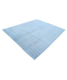 Overdye 8'1'' X 9'7'' Hand-Knotted Wool Rug 8'1'' x 9'7'' (243 X 288) / Blue / Blue