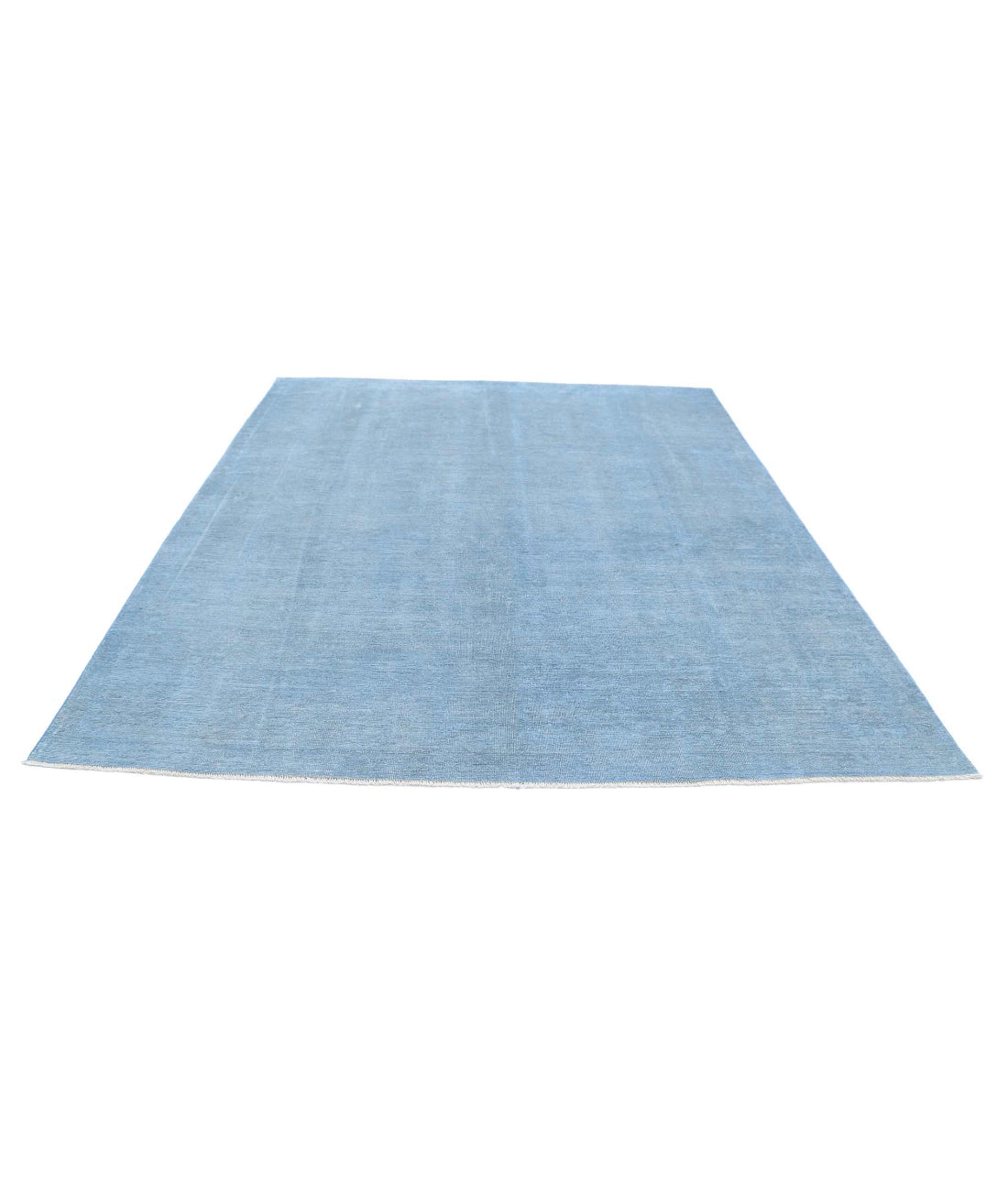 Overdye 8'1'' X 9'7'' Hand-Knotted Wool Rug 8'1'' x 9'7'' (243 X 288) / Blue / Blue