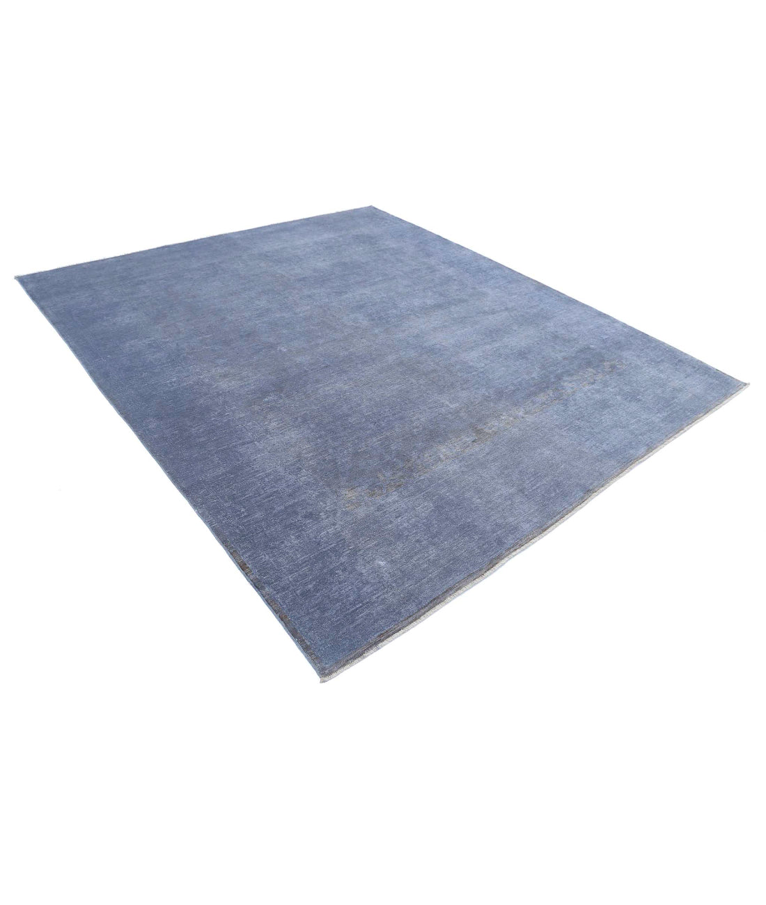 Overdye 8'0'' X 9'0'' Hand-Knotted Wool Rug 8'0'' x 9'0'' (240 X 270) / Grey / Grey