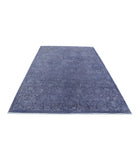 Overdye 6'7'' X 9'7'' Hand-Knotted Wool-Bamboo Silk Rug 6'7'' x 9'7'' (198 X 288) / Blue / Blue