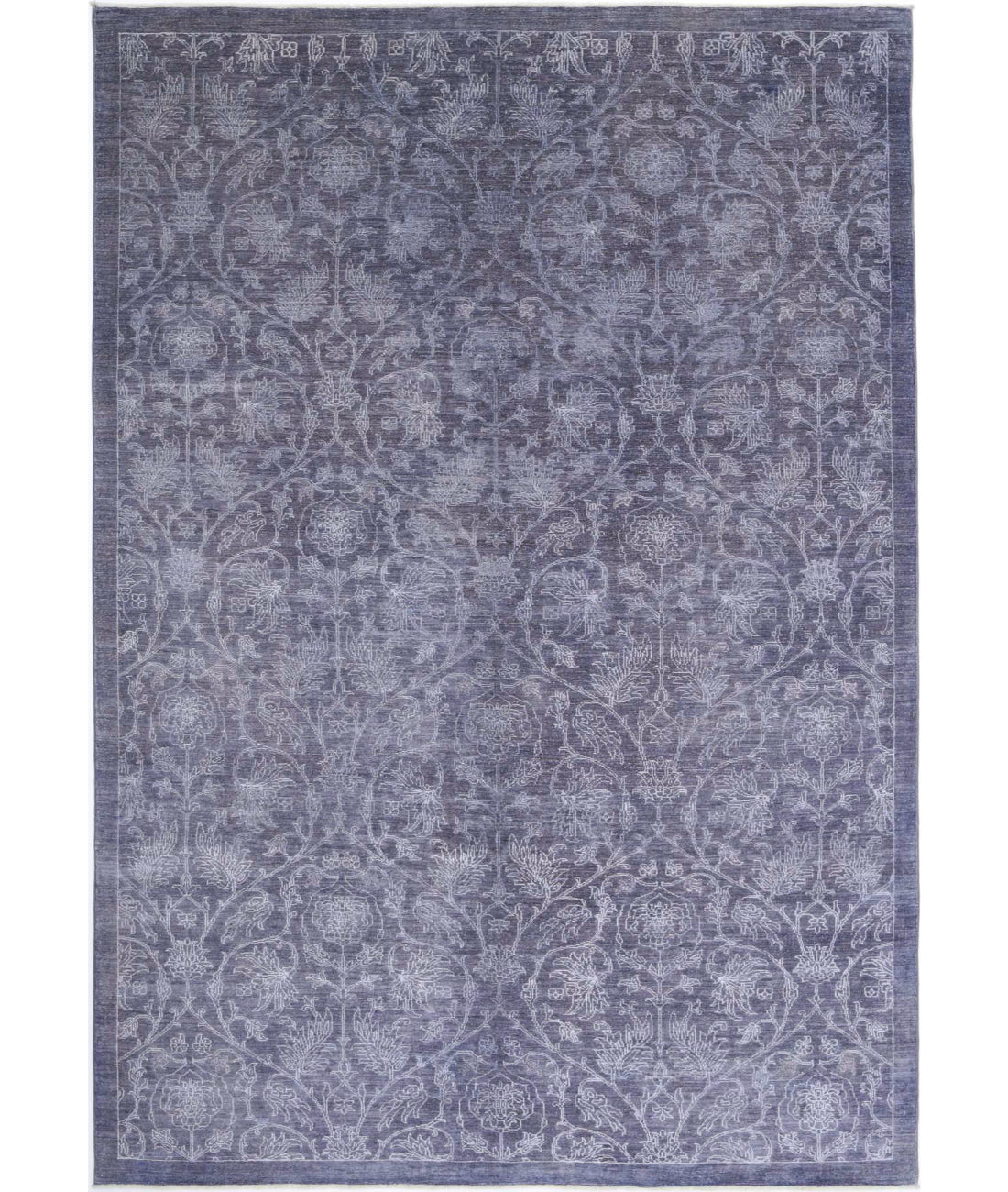 Overdye 6'7'' X 9'7'' Hand-Knotted Wool-Bamboo Silk Rug 6'7'' x 9'7'' (198 X 288) / Blue / Blue