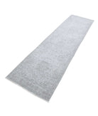 Overdye 2'6'' X 9'7'' Hand-Knotted Wool Rug 2'6'' x 9'7'' (75 X 288) / Grey / Grey